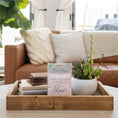 Load image into Gallery viewer, Faith Hope Love scented sachet on wooden tray