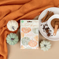 Load image into Gallery viewer, A pack of 'Spiced Pumpkin' scented sachets by Fresh Scents, depicted with a plate of spices and an orange blanket