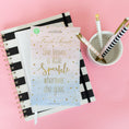 Load image into Gallery viewer, A Little Sparkle Fresh Scents Fragrance Sachet on Top of Note Books with Pens in Pen Holder