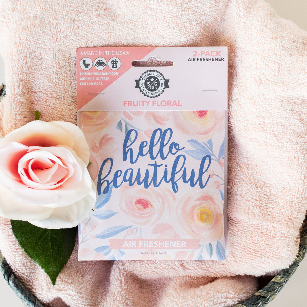Hello Beautiful scented sachet with rose