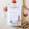 Load image into Gallery viewer, Tradewinds Fresh Scents Fragranced Sachet Flat Lay with Rope and Sea Shells