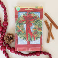 Load image into Gallery viewer, Red Door Wreath Fresh Scents scented sachets flat lay with wooden garland and cinnamon sticks