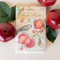 Load image into Gallery viewer, Pomegranate Fresh Scents Fragranced Sachet Flat Lay with Pomegranate Fruits