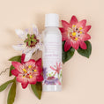 Load image into Gallery viewer, Passion Flower Scented Fresh Scents Room Spray with Passion Flowers on Tan Background
