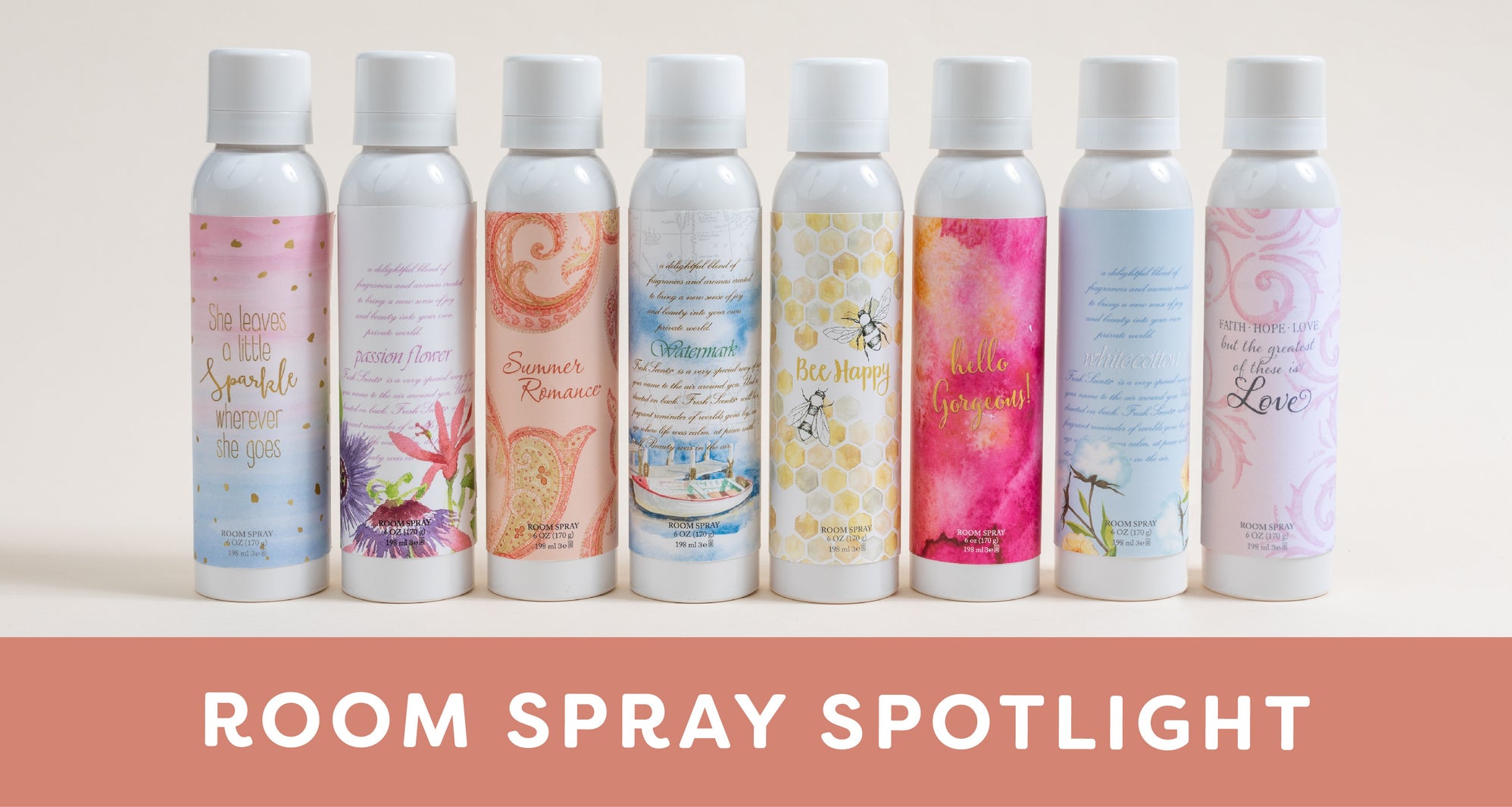 Room Spray Spotlight: Eight designed room sprays lined up