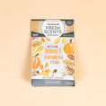 Load image into Gallery viewer, Fresh Scents Autumn Leaves - Sachet 3pk features autumn leaves and pumpkins on a light orange background. Enjoy long-lasting, flameless fragrance for your space with this scented sachet package.
