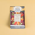 Load image into Gallery viewer, The Fresh Scents Love with Fall - Sachet 3pk features autumn leaves and "Every year I fall in love with fall" on the front, offering a perfect long-lasting flameless fragrance. Set against a plain beige background.
