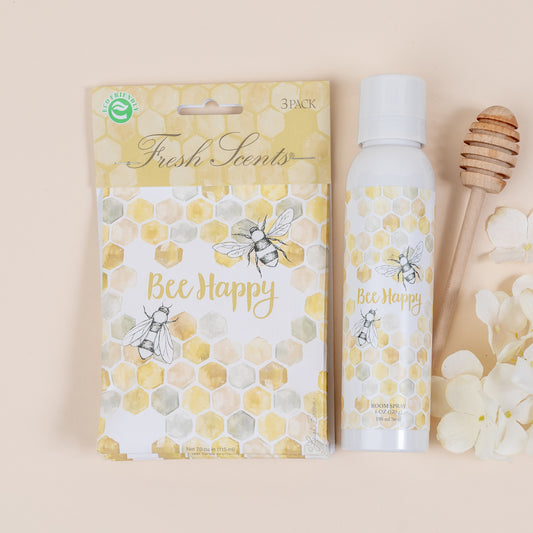 Bee Happy Fragrance Bundle - Room Spray + Scented Sachet Duo
