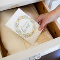 Load image into Gallery viewer, Hand Placing Let's Stay Home Scented Sachet in Drawer
