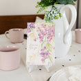 Load image into Gallery viewer, Tuscan Grape Fresh Scents Fragranced Sachet with Tea Cups on Table
