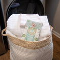 Load image into Gallery viewer, Spring Door Fresh Scents Fragranced Sachet in Laundry Basket with White Towels
