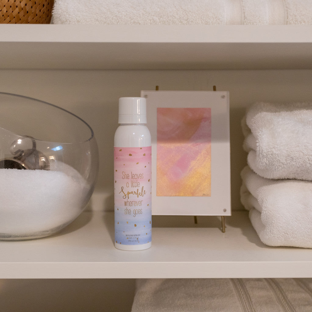 A Little Sparkle Fresh Scents Fragrance Room Spray on Shelf 