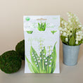 Load image into Gallery viewer, Lily of the Valley Fresh Scents Fragrance Sachet Next to Vase of Flowers
