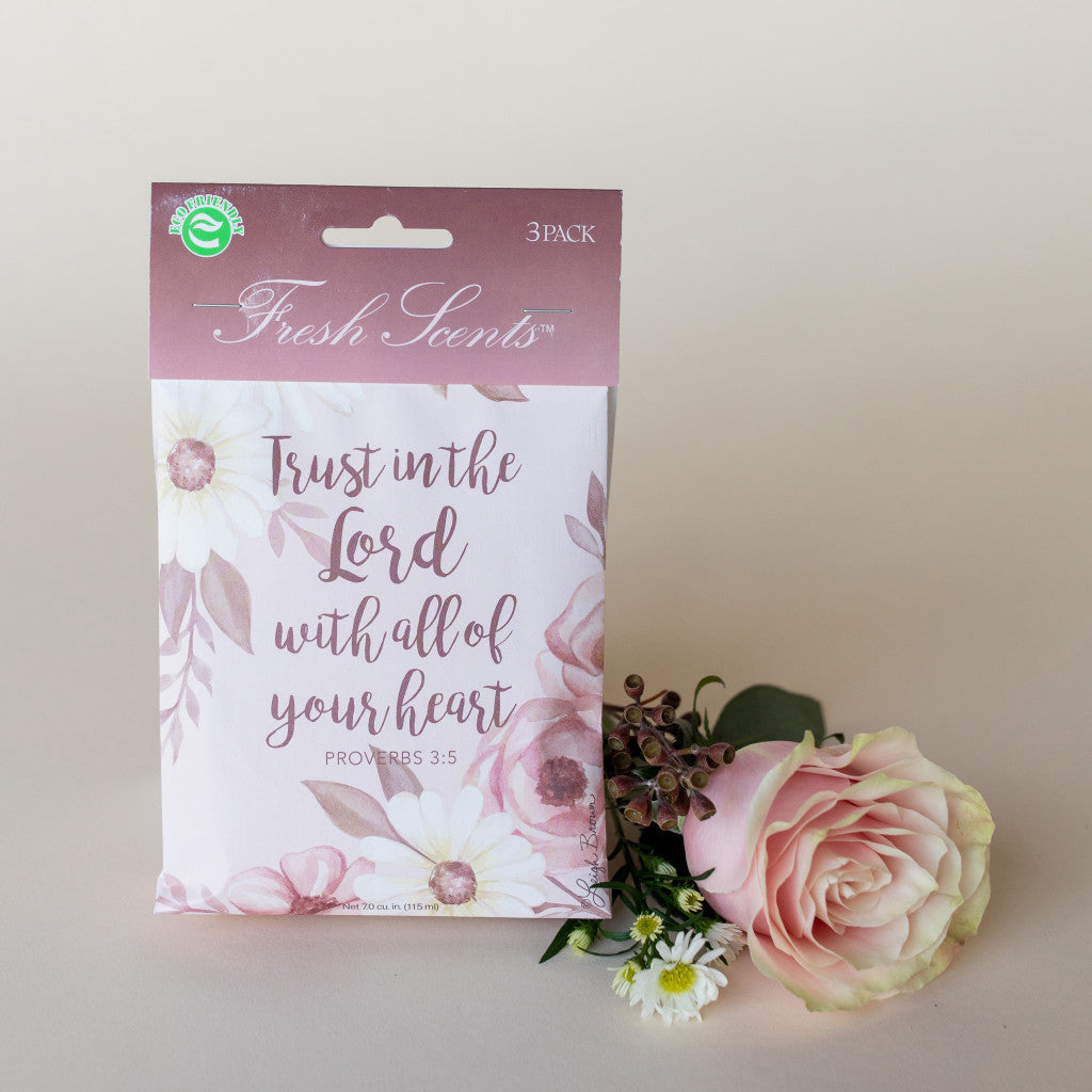 Trust in the Lord Fresh Scents Fragranced Sachet with Pink Rose