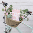 Load image into Gallery viewer, Choose Happy Fragrance Sachet in Basket of Bicycle

