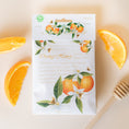 Load image into Gallery viewer, Orange & Honey Fresh Scents Fragrance Sachet Flat lay with Honey Comb and Orange Slices
