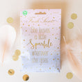 Load image into Gallery viewer, Little Sparkle Fresh Scents Fragrance Sachet Flat Lay with Feathers and Glitter

