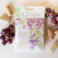 Load image into Gallery viewer, Tuscan Grape Fresh Scents Fragranced Sachet Flat Lay with Grapes and Wine Corks

