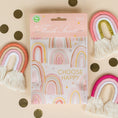 Load image into Gallery viewer, Choose Happy Scented Sachet with Macrame Rainbows and Sparkles
