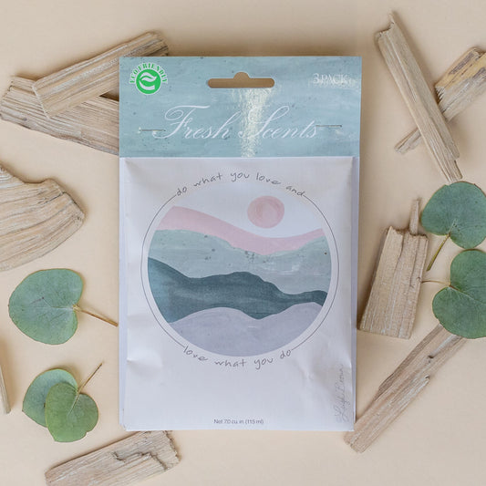 Do What You Love Fragrance Sachet Flat Lay with Sandalwood and Eucalyptus