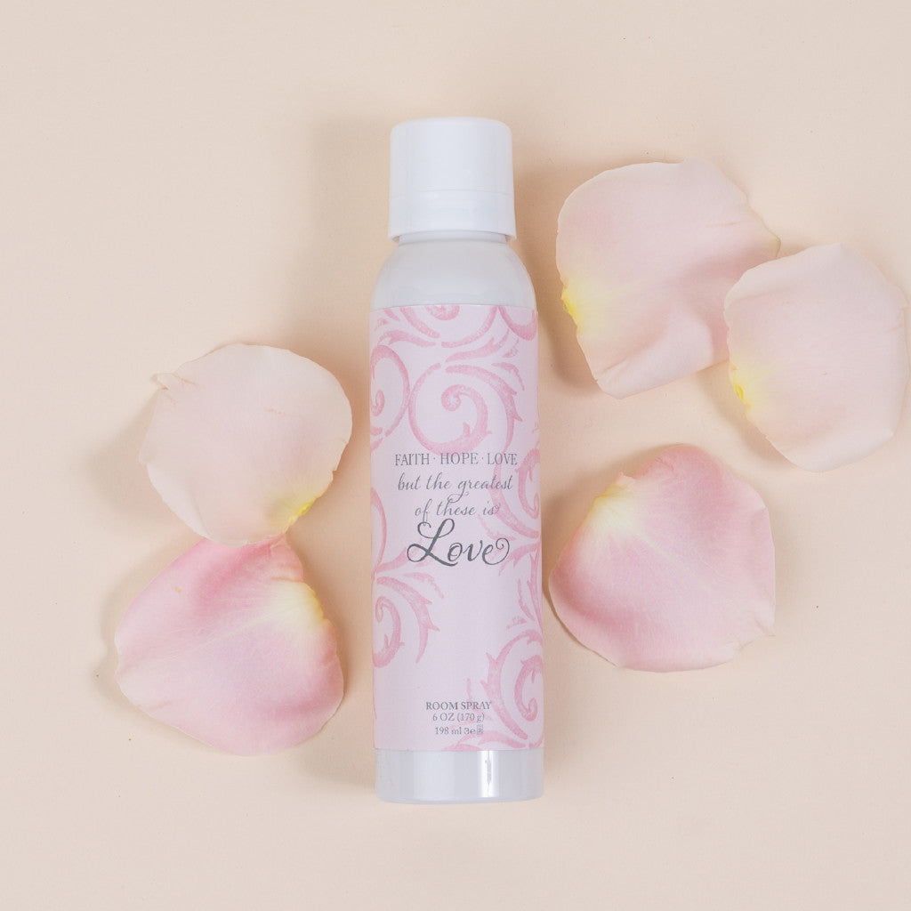 Faith Hope Love Scent in Room Spray with Rose Petals